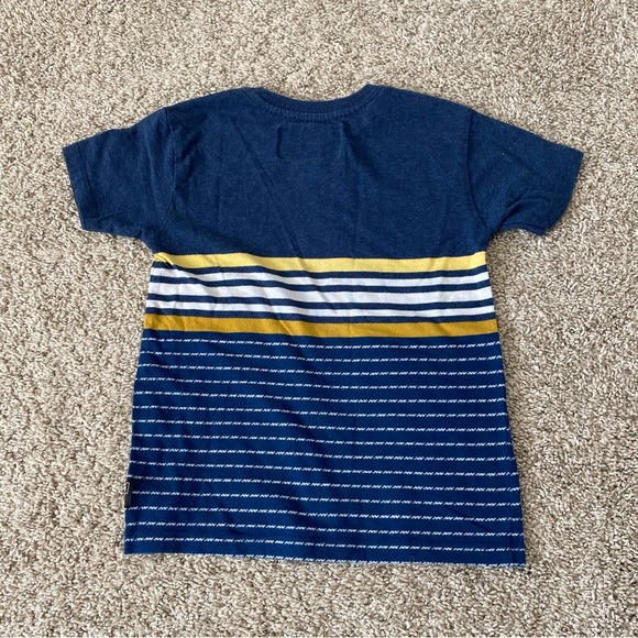 Billabong toddler boys blue yellow striped short sleeve t-shirt tee size 3T - Picture 5 of 8